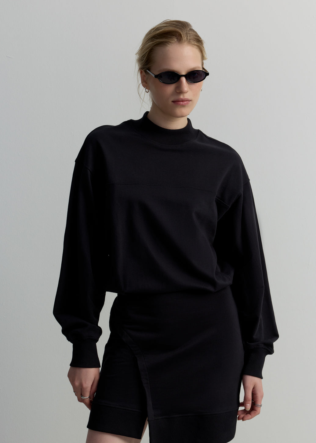 RAW EDGE SWEAT DRESS