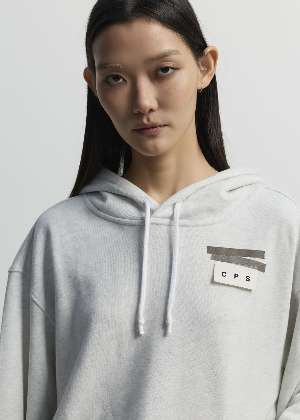 RAW EDGE CROP HOODIE