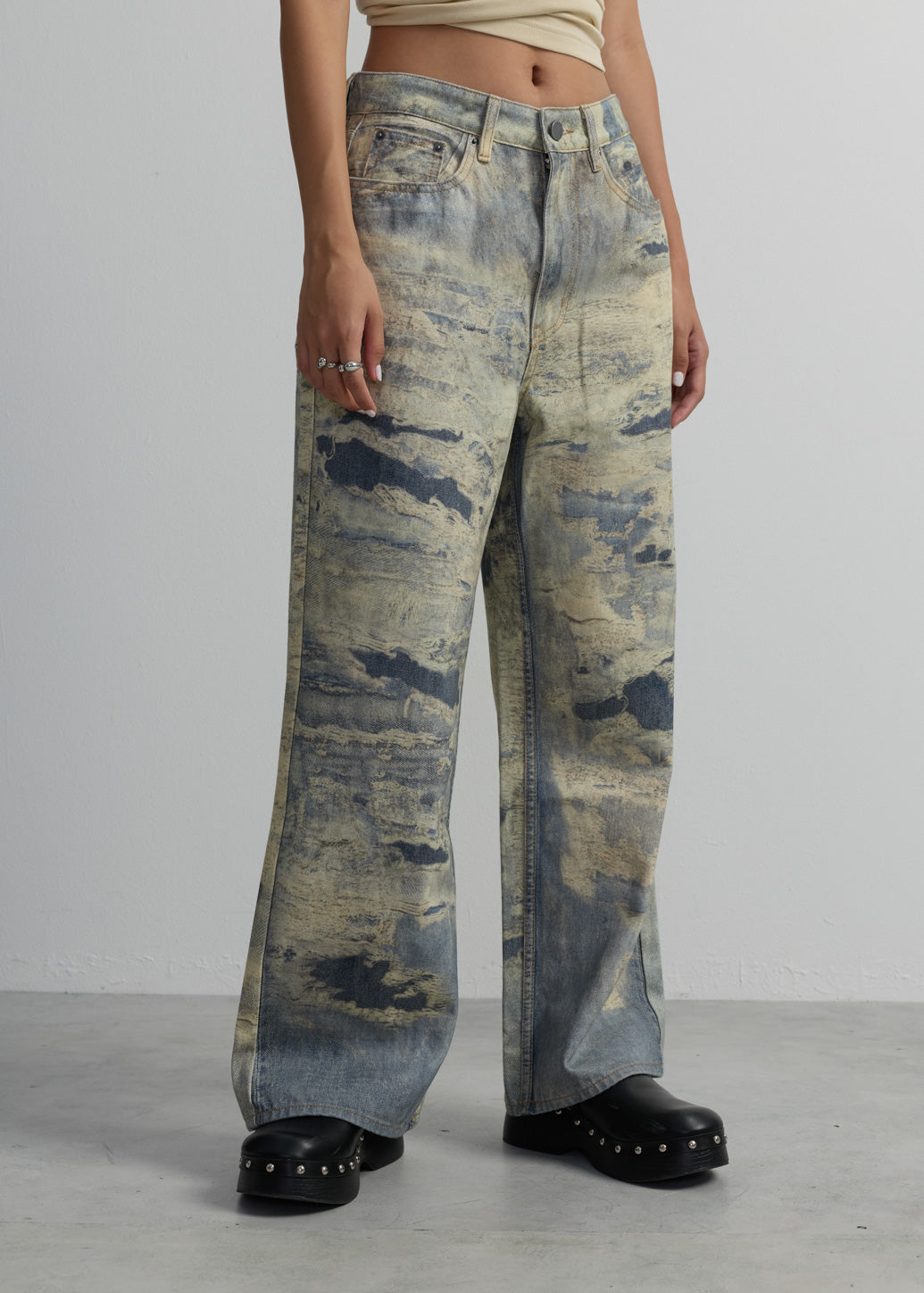 RIPPED BAGGY DROP CROTCH JEANS