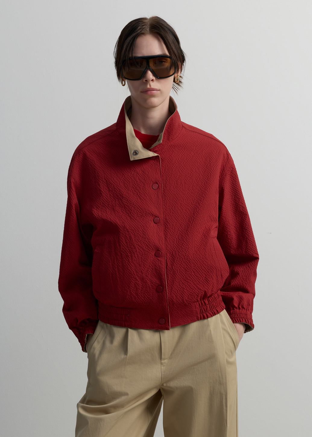 REVERSIBLE BOMBER JACKET