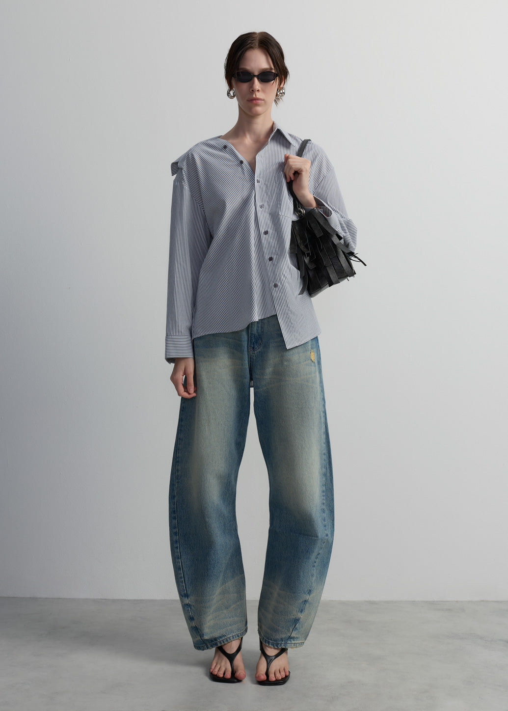 DECONSTRUCTED STRIPED SHIRT