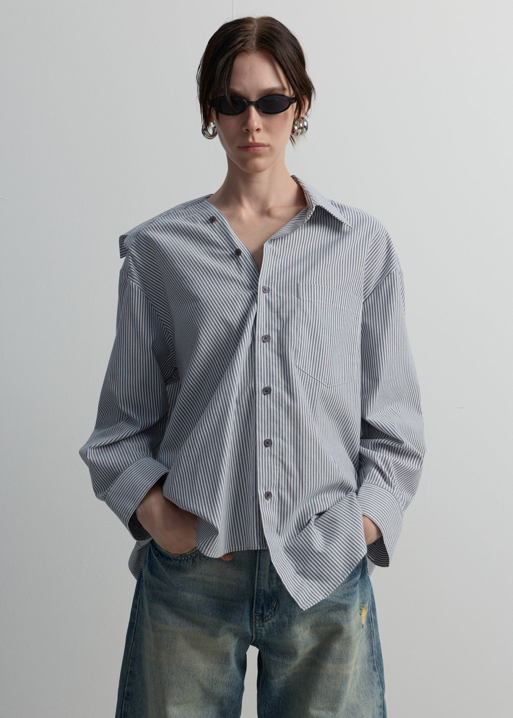 DECONSTRUCTED STRIPED SHIRT