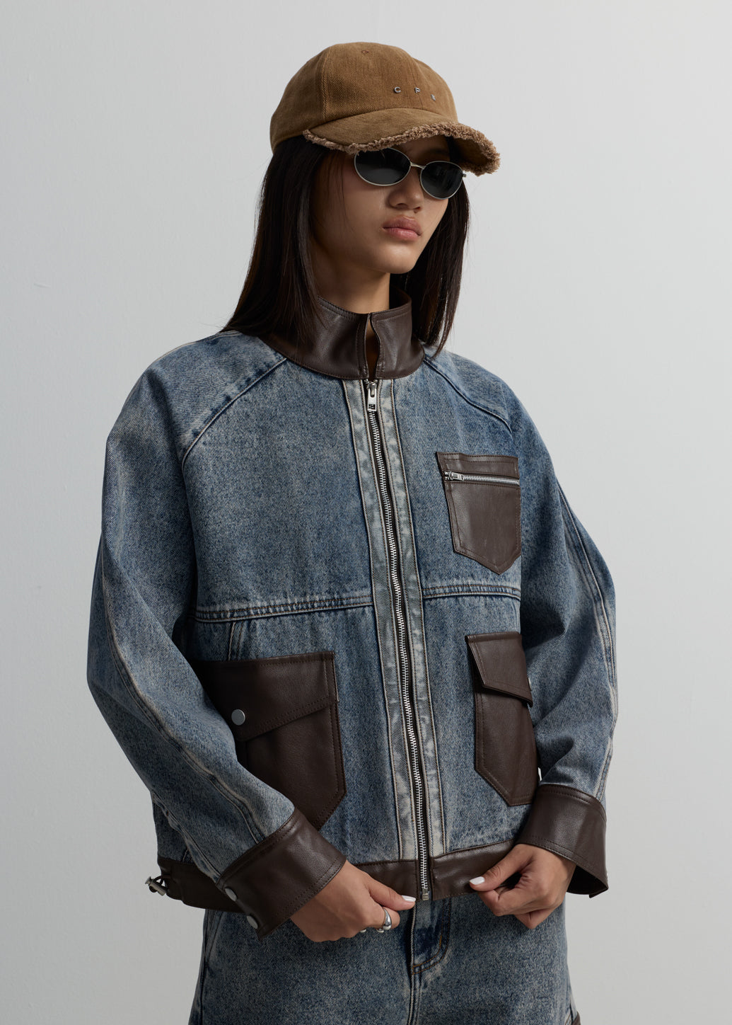 CONTRAST TRIM DENIM JACKET