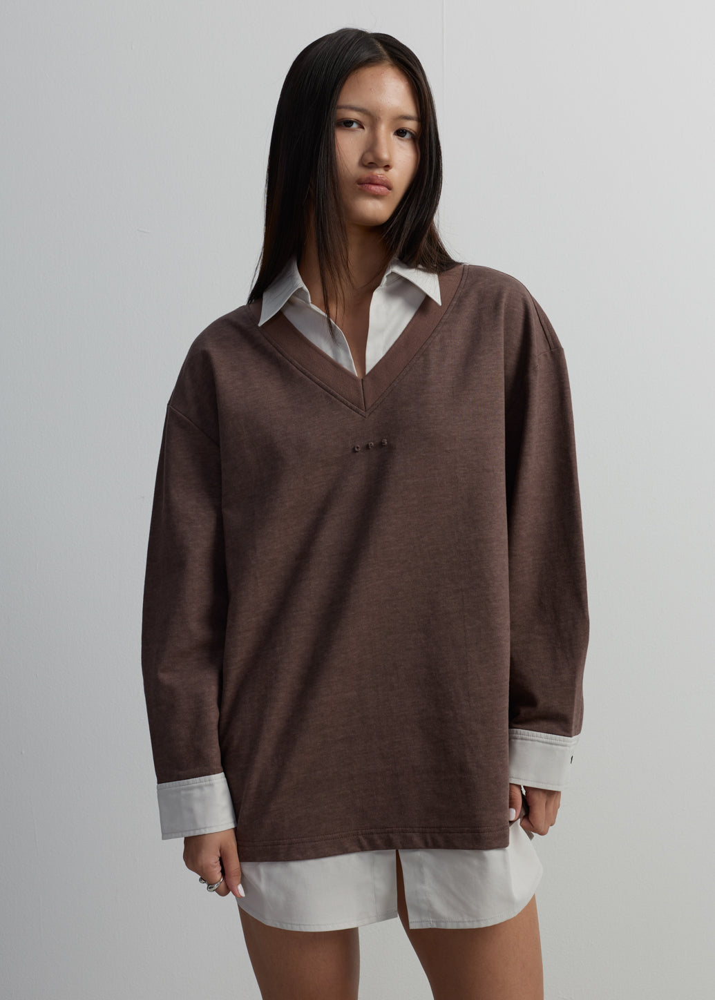 LAYERED MINI SHIRT DRESS