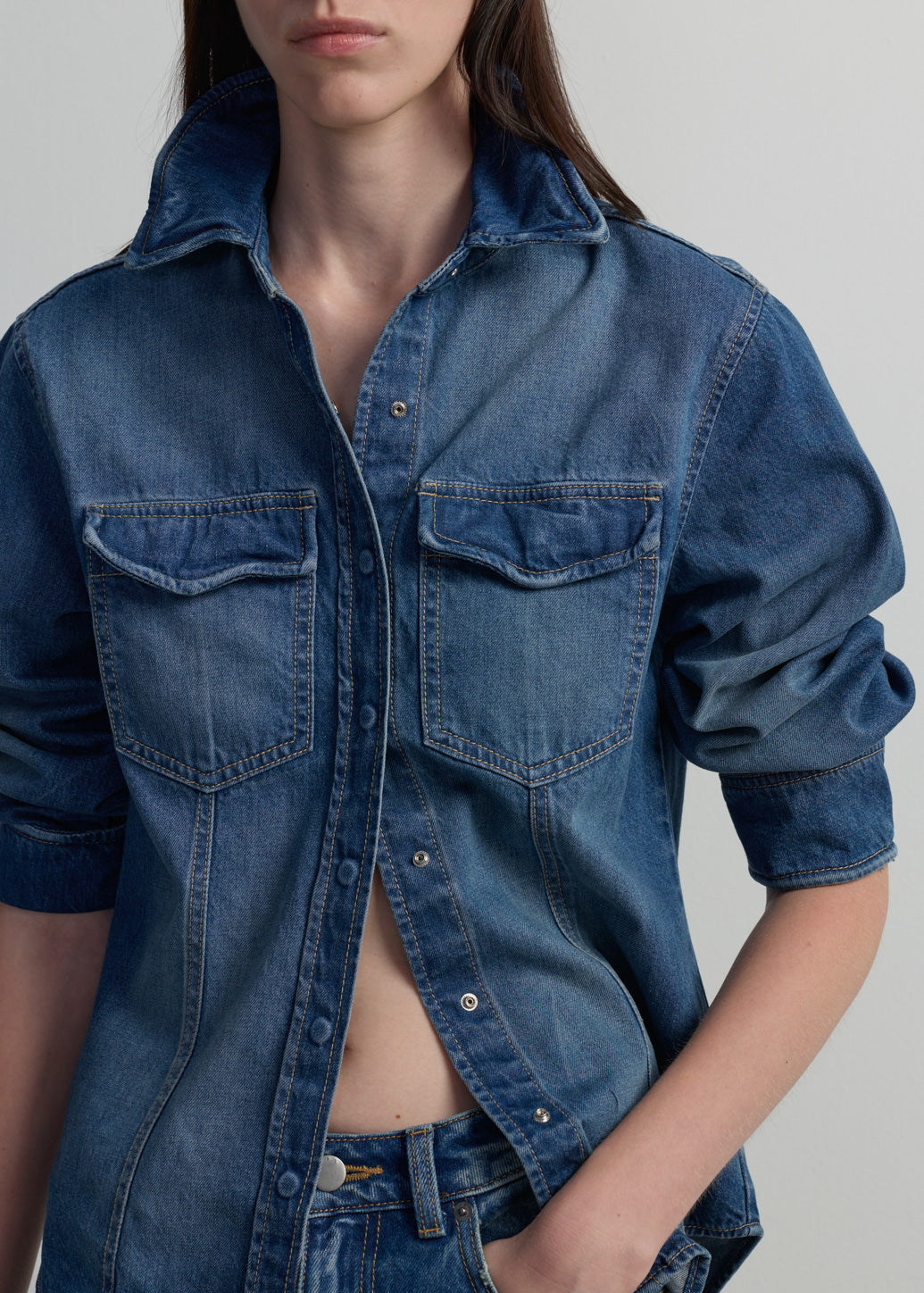 VINTAGE WASH DENIM SHIRT