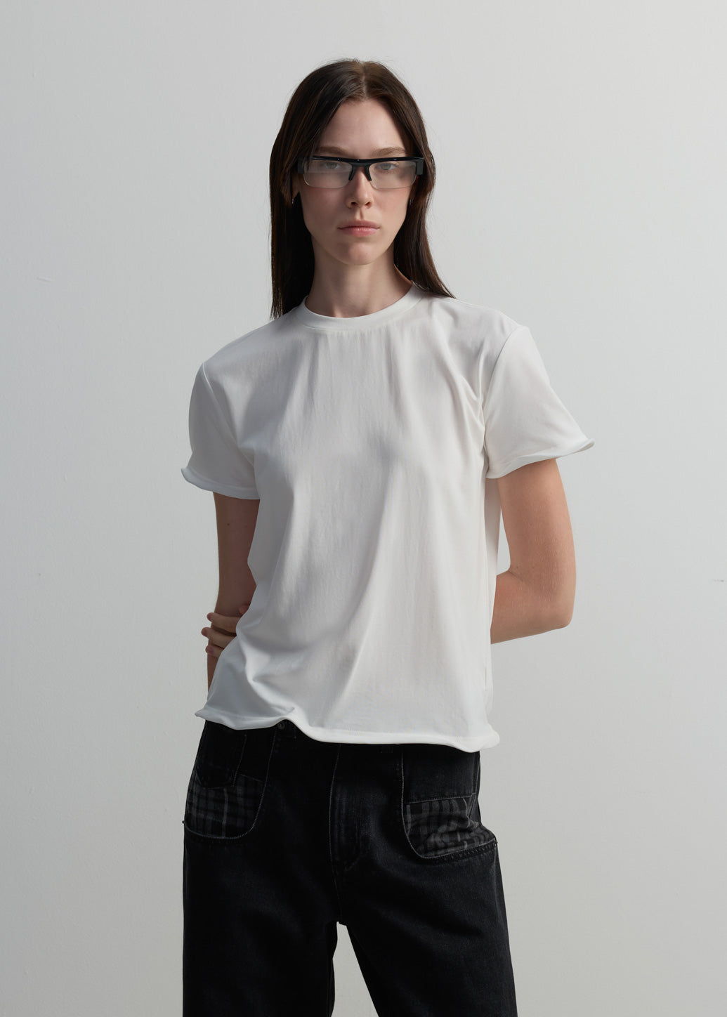 TWISTED-HEM TEE