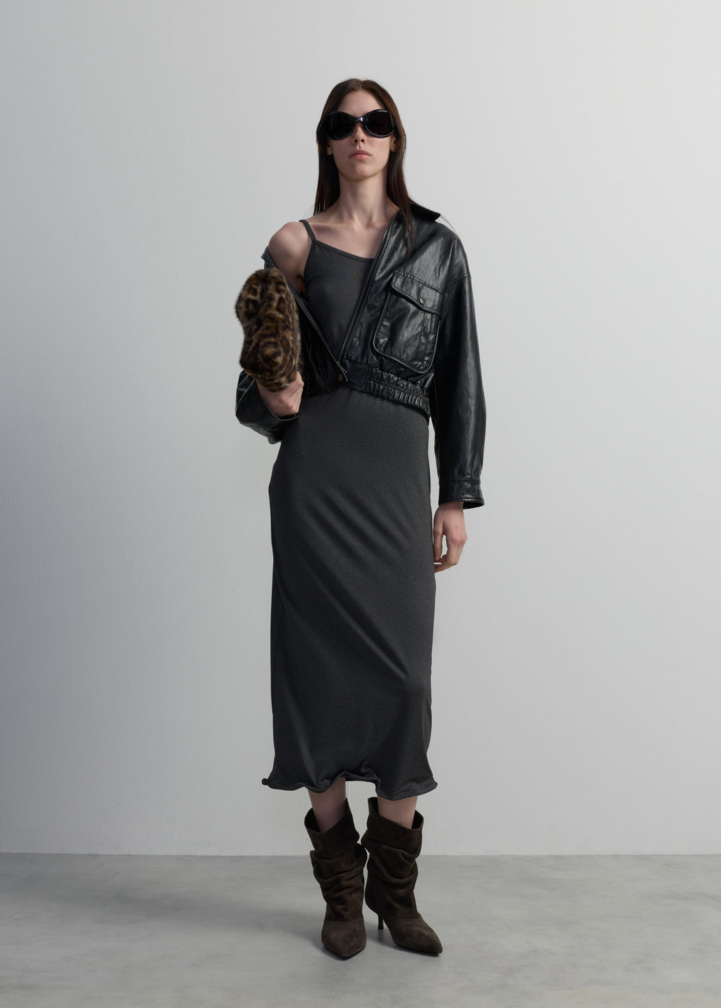 TWISTED HEM MAXI SKIRT