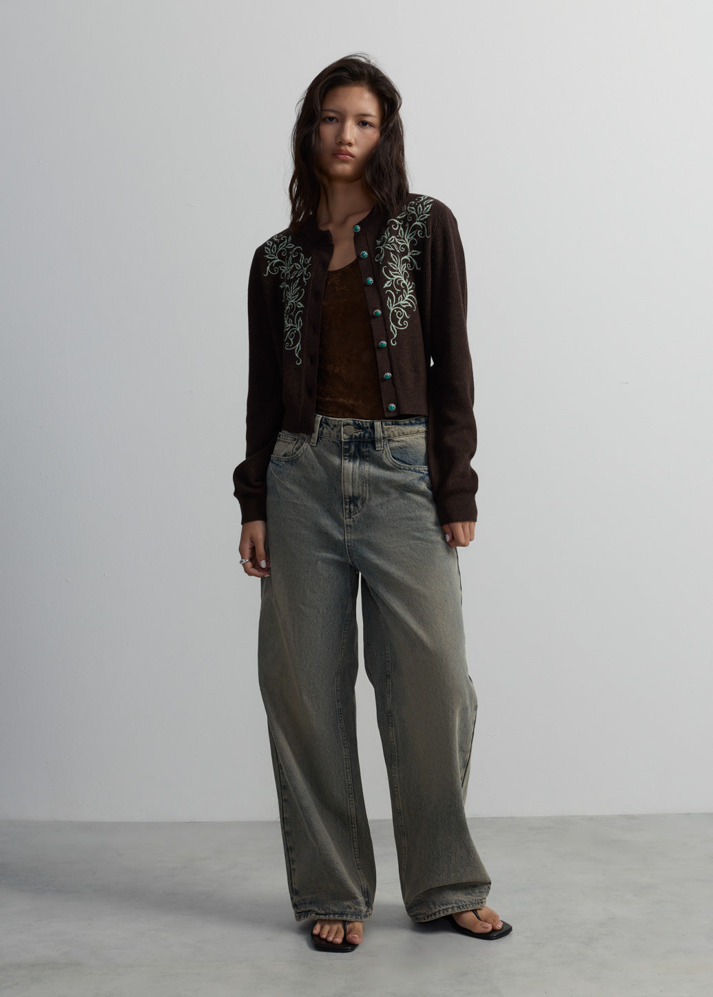 EMBROIDERED WESTERN CARDIGAN