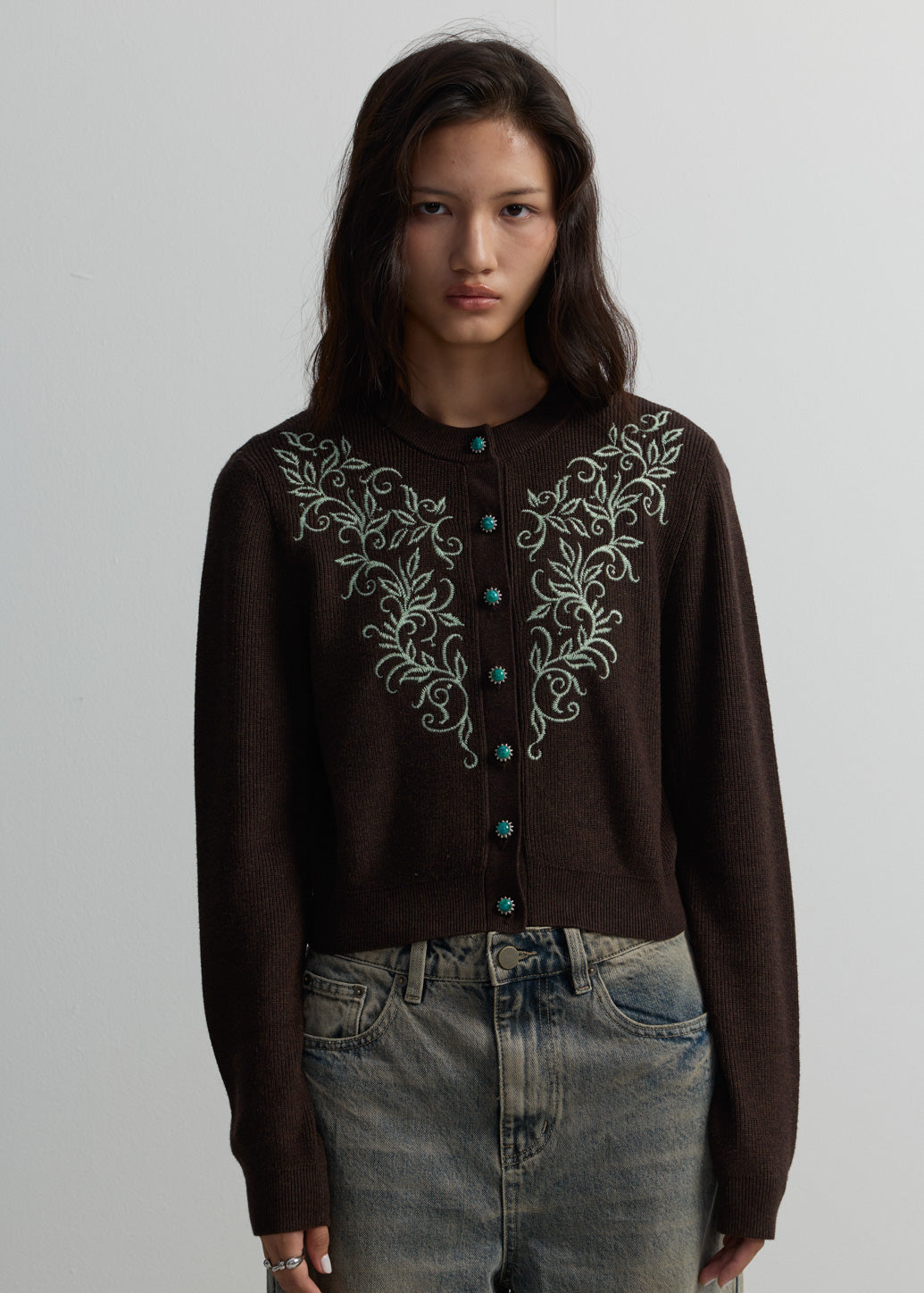 EMBROIDERED WESTERN CARDIGAN