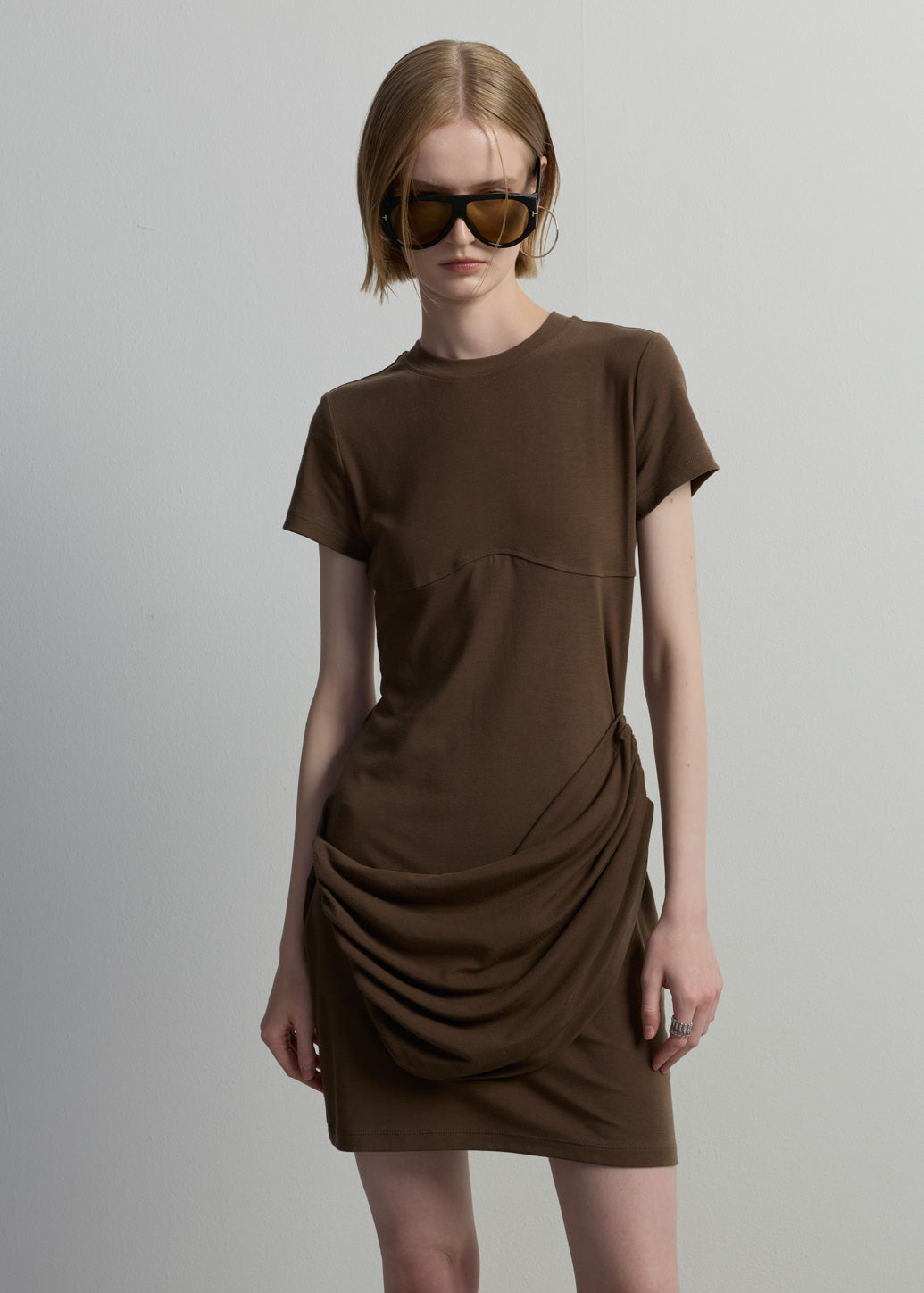 DRAPE MINI DRESS