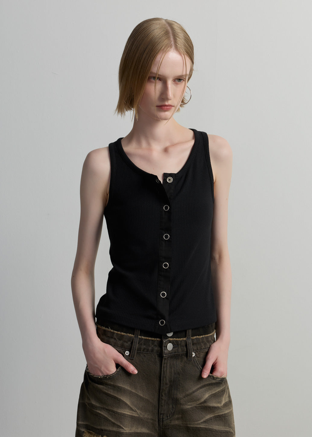 BUTTON-UP TANK TOP