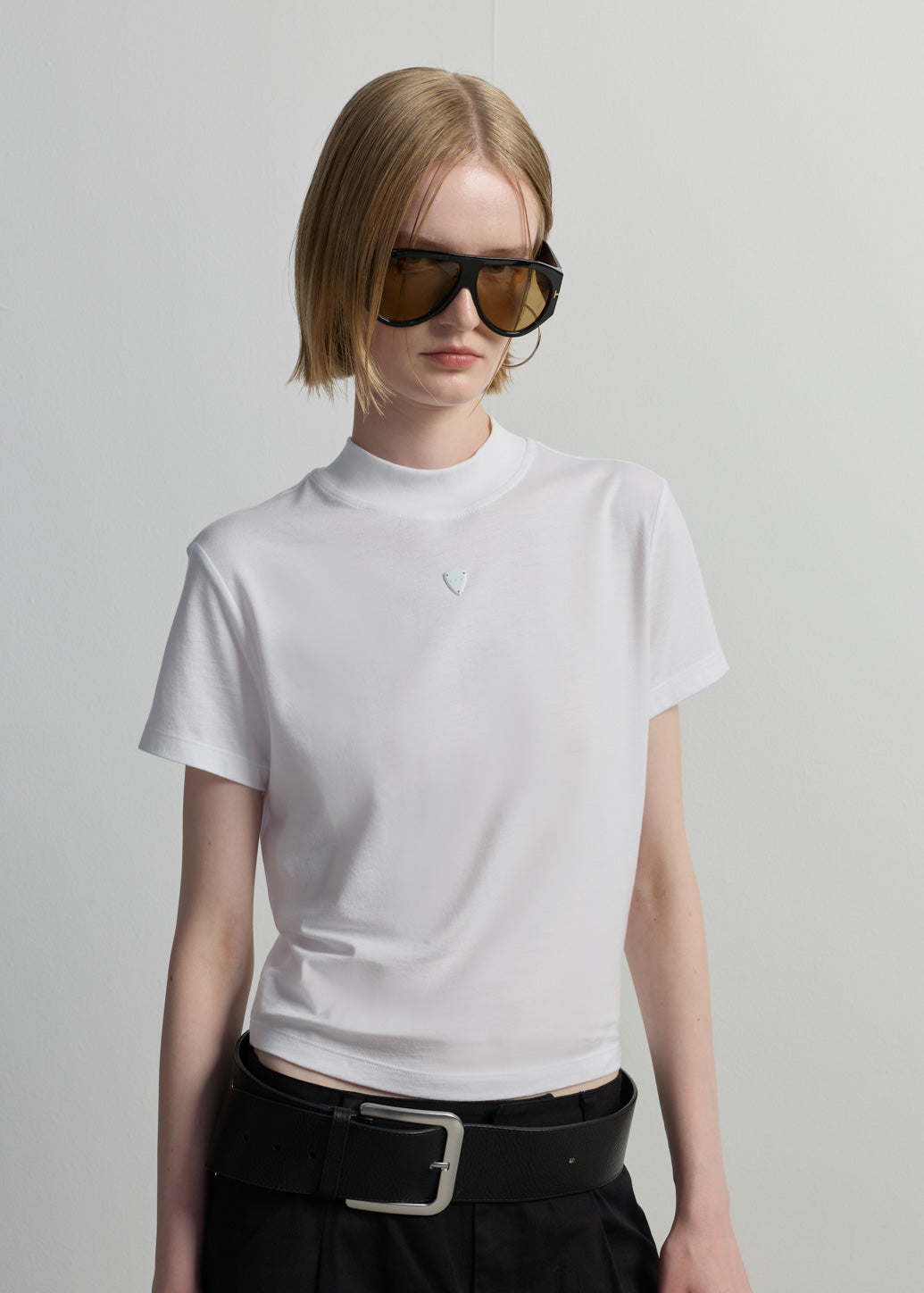 SYMBOLIC MOCK-NECK TEE