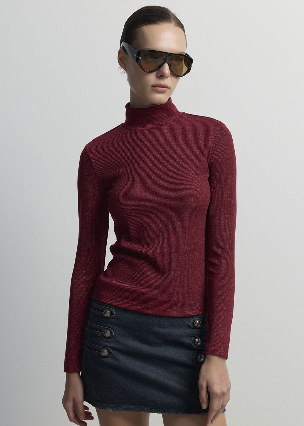 LUREX TURTLENECK PULLOVER