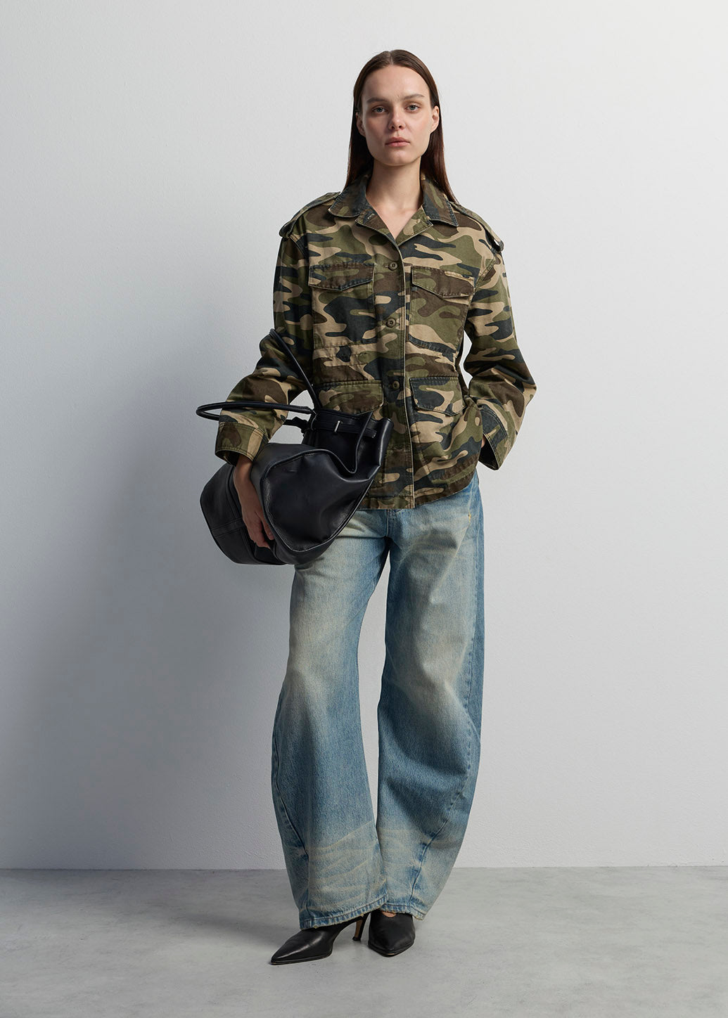 CAMO OVERSIZED UTILITY SHIRT
