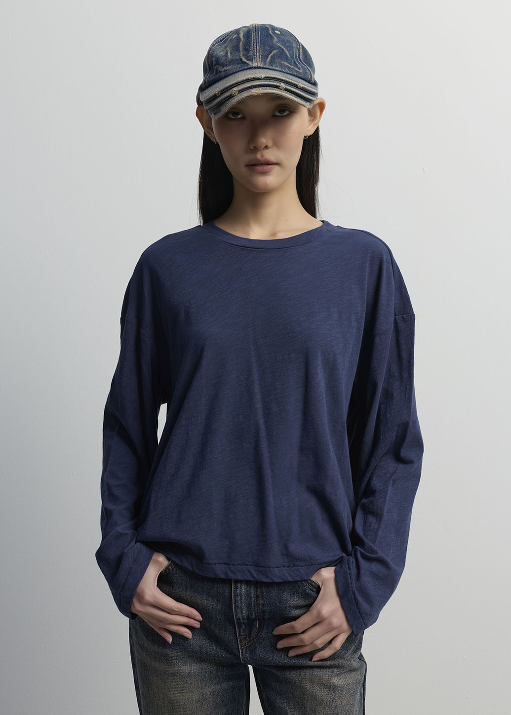 WASHED BOXY LONG SLEEVE TEE
