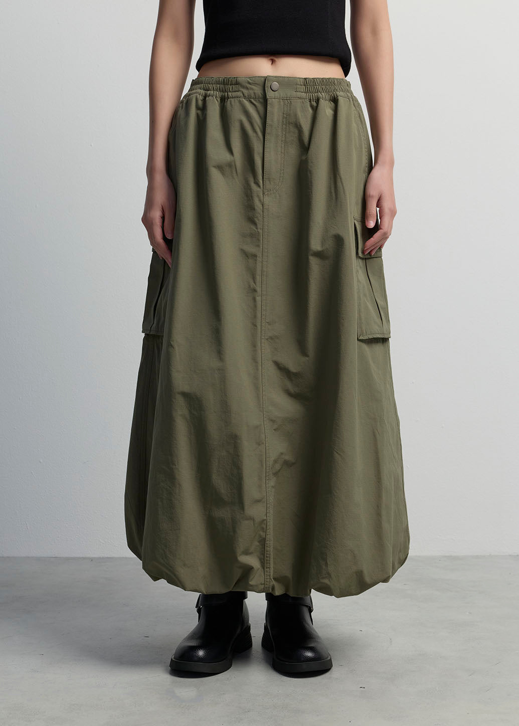 CARGO UTILITY PARACHUTE MIDI SKIRT