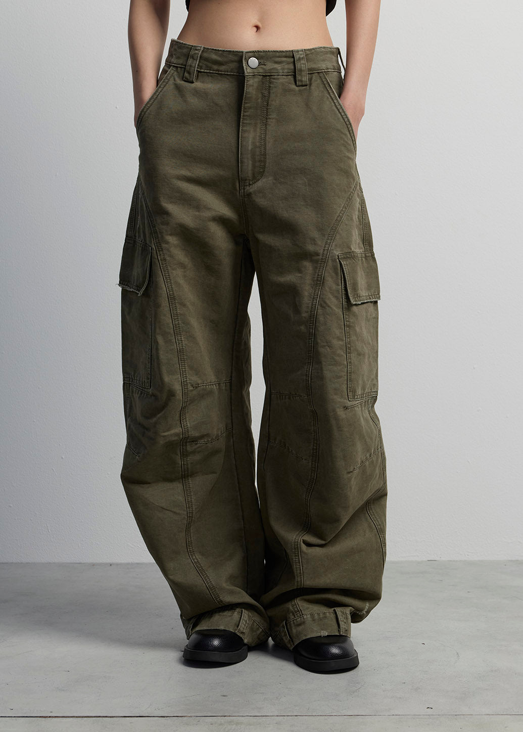 WIDE-LEG UTILITY CARGO PANTS