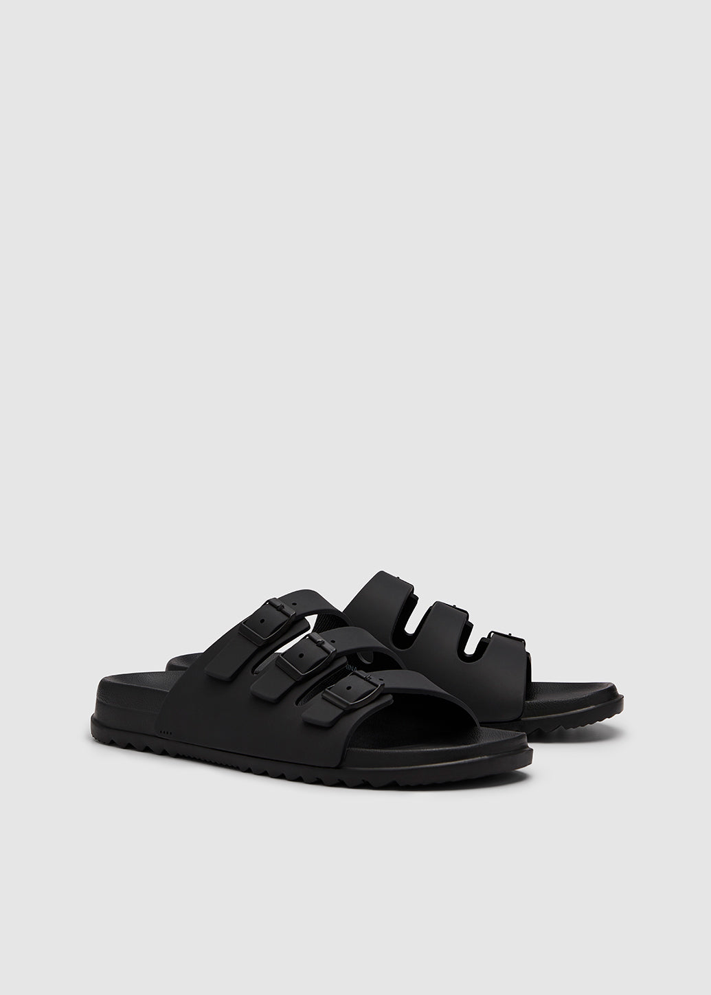 TRIPLE BUCKLE STRAPS SLIDES
