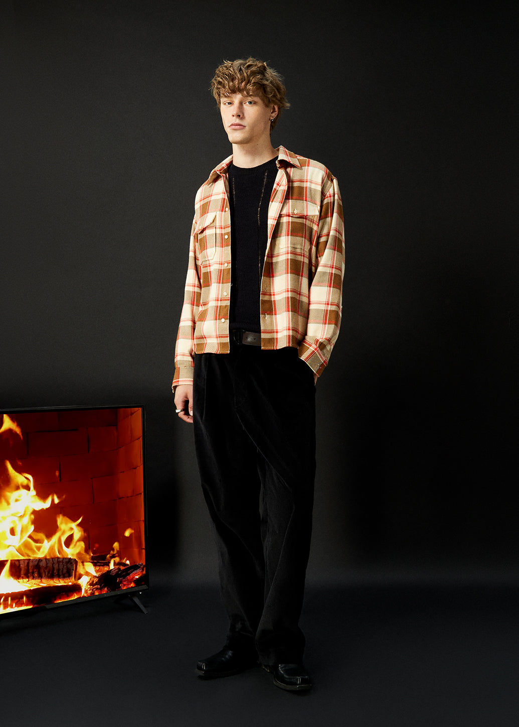 CHECKERED LOOSE SHIRT