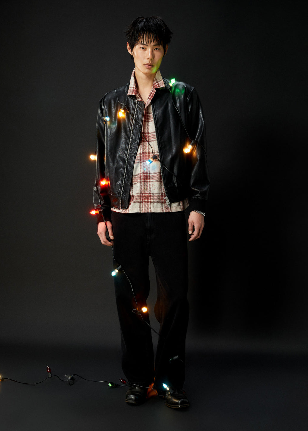 CRACK CHECKED HAWAI SHIRT