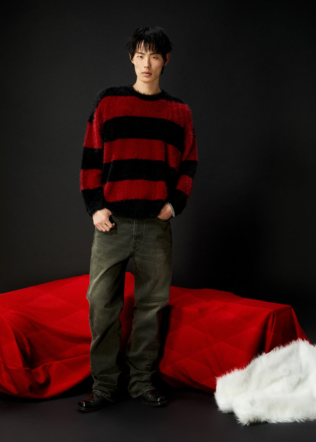 STRIPED KNIT SWEATER