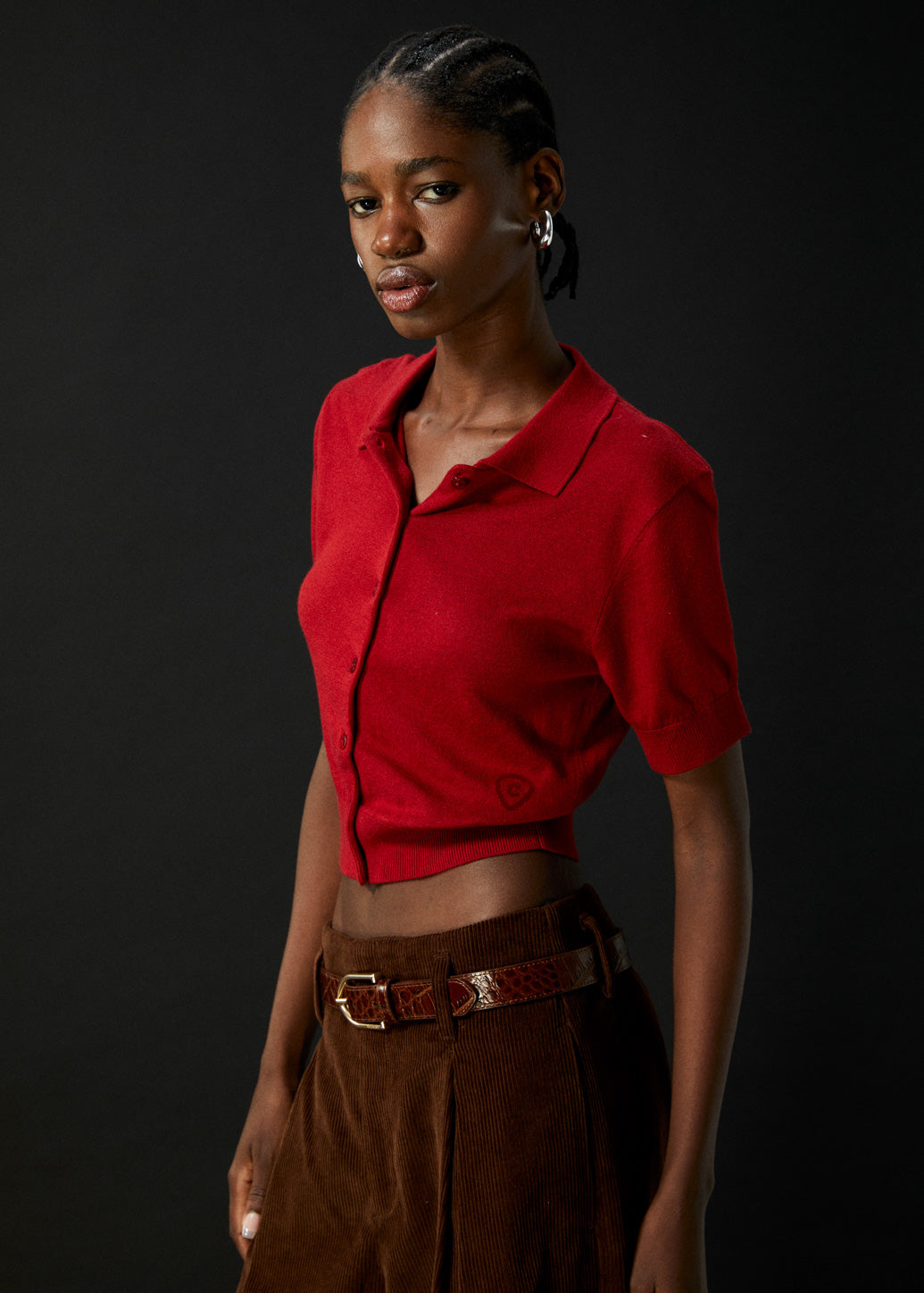 BASIC VELVET LOGO POLO SHIRT