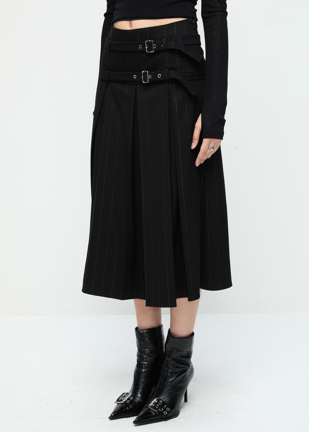 PLEATED MAXI SKIRT