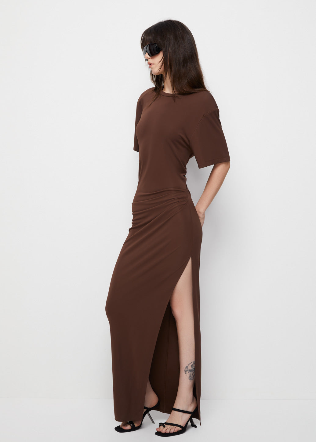 CASUAL DRAPED MAXI DRESS